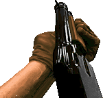 Player pumping the Shotgun, frame 1. Player pumping the Shotgun, frame 1.