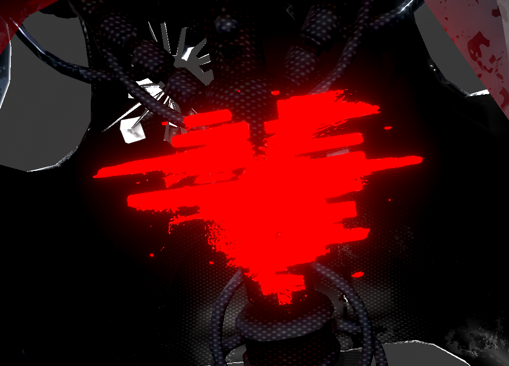 Close up on the render heart