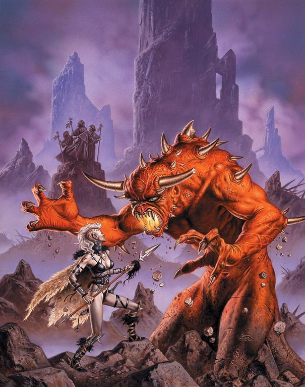 Artwork for Tribunal. The earliest interpretation of what became the three Tribunal Gods in the final game can be seen in the background. Artwork for Tribunal. The earliest interpretation of what became the three Tribunal Gods in the final game can be seen in the background.