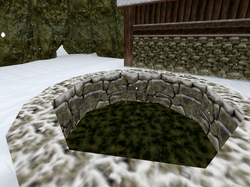 The well in front of the well building. The well in front of the well building.
