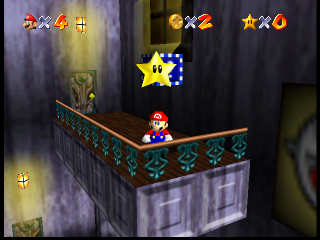 Star 3. Placed near the Vanish Cap box in the lobby. Star 3. Placed near the Vanish Cap box in the lobby.