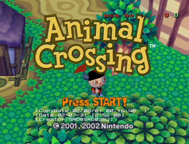 Title screen on debug.