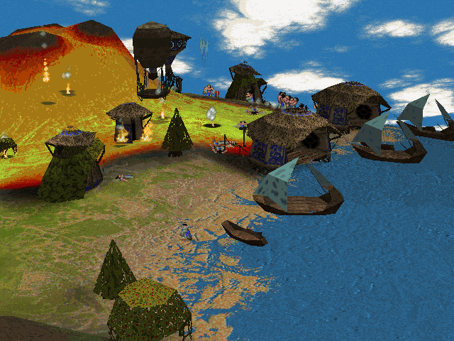 A Dakini varient of the early shaman design can be seen appearing over the hill in the middle of the image. Also of note are the cut early balloon design, and the early sailboats. A Dakini varient of the early shaman design can be seen appearing over the hill in the middle of the image. Also of note are the cut early balloon design, and the early sailboats.