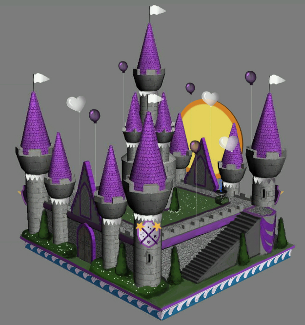 A castle float. A castle float.
