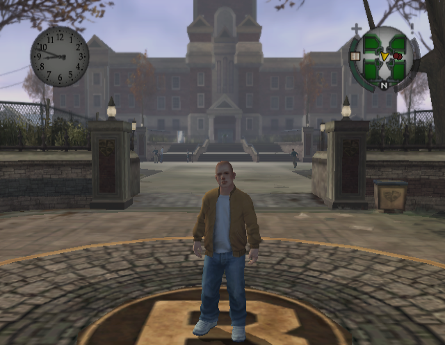 The player spawned between the dorms. The player spawned between the dorms.