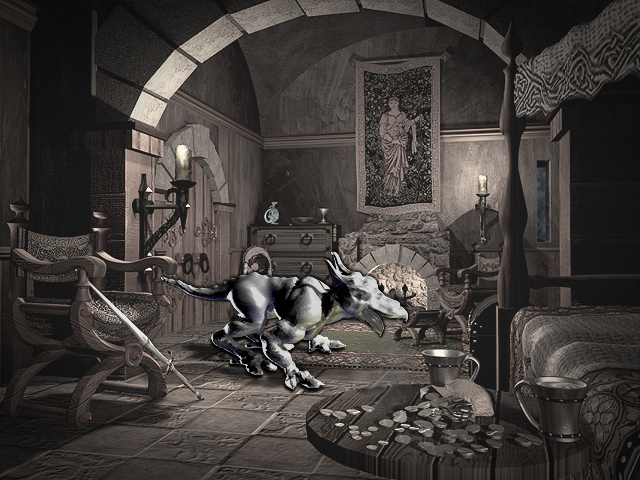 Intriguing cutscene with a "dragondog" model.