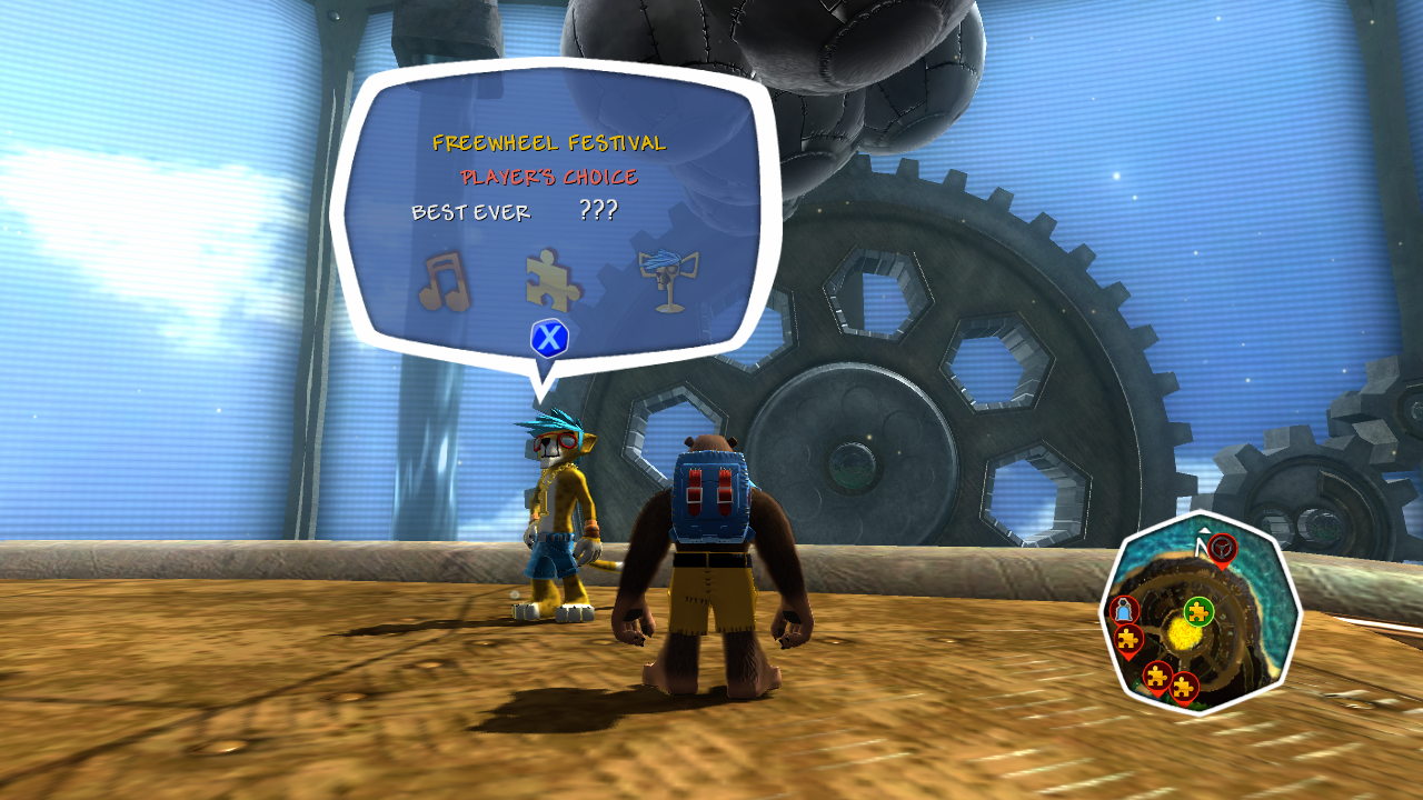 A screenshot of the Freewheel Festival challenge bubble.