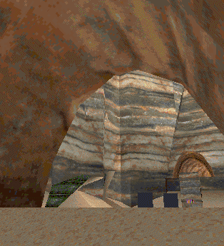 Unfinished objects do not show up in final game. Ramp color was changed to silver for final game. Default textures are visible.
