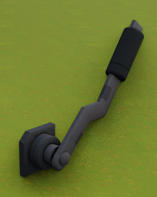 Unused handbrake block model within game files.
