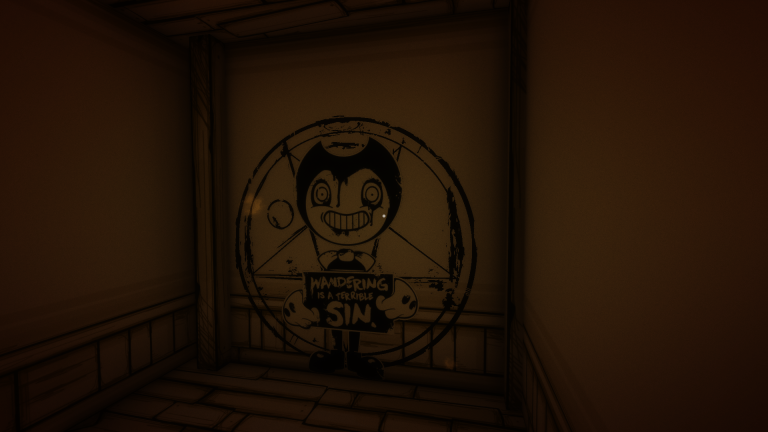 Wandering Sin cutout in the staircase room before Chapter 4's update. Wandering Sin cutout in the staircase room before Chapter 4's update.