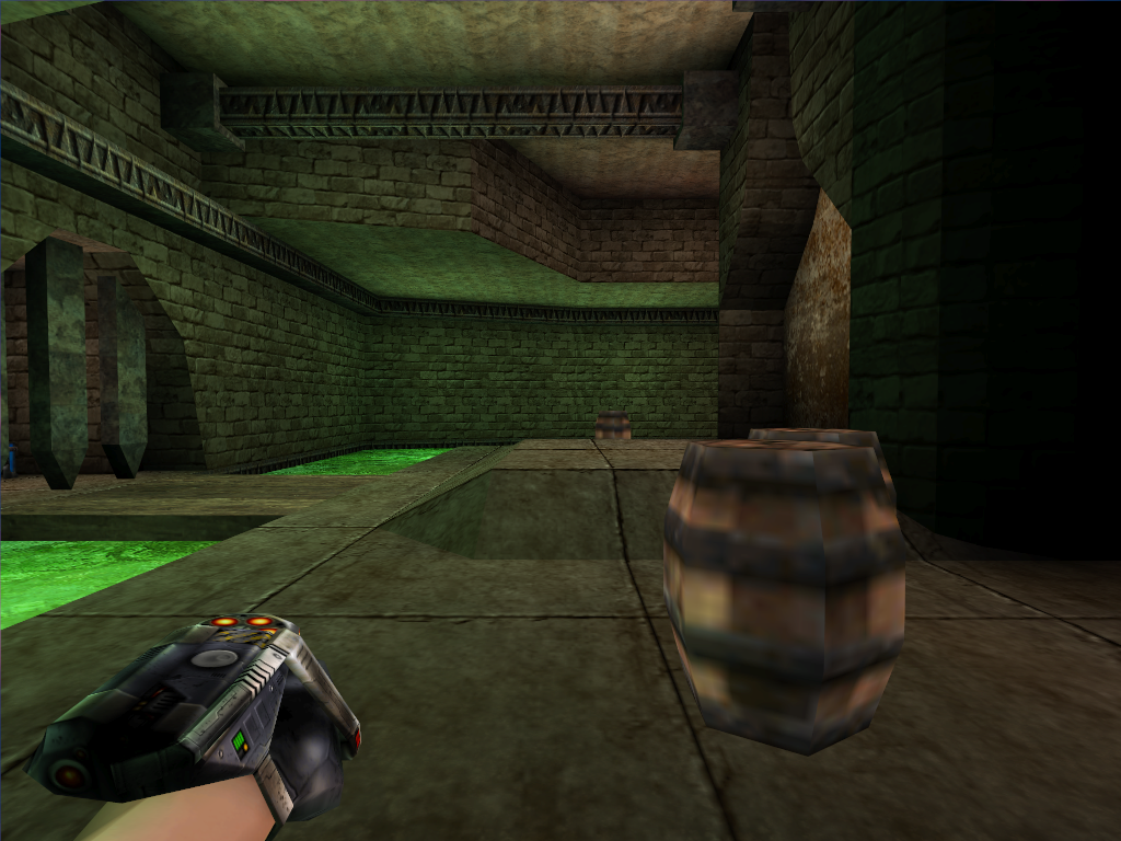 One side of the barrels room. One side of the barrels room.