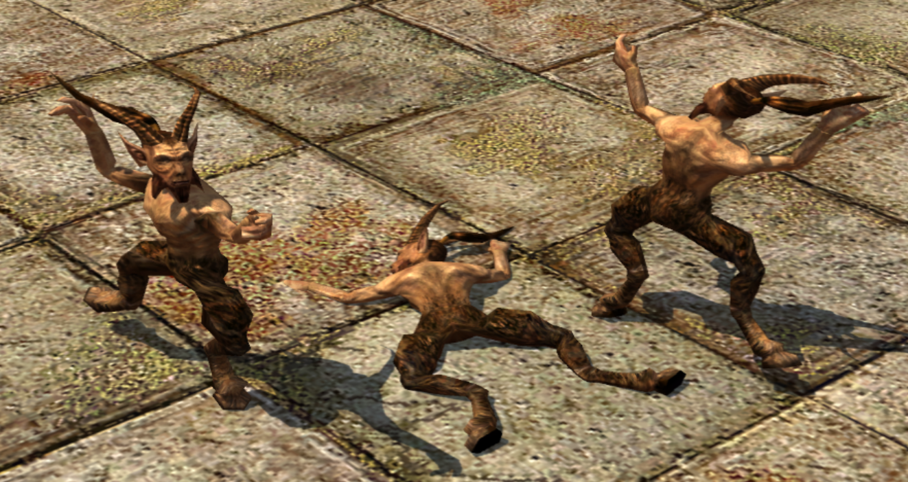 Decorative Satyr corpse with brown alpha texture applied on it in the Editor Decorative Satyr corpse with brown alpha texture applied on it in the Editor