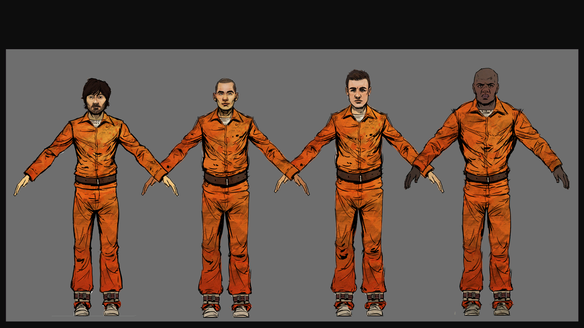 TheWalkingDeadTelltaleS1_Concept_106CharactersVinceDannyJustinMarcus.png