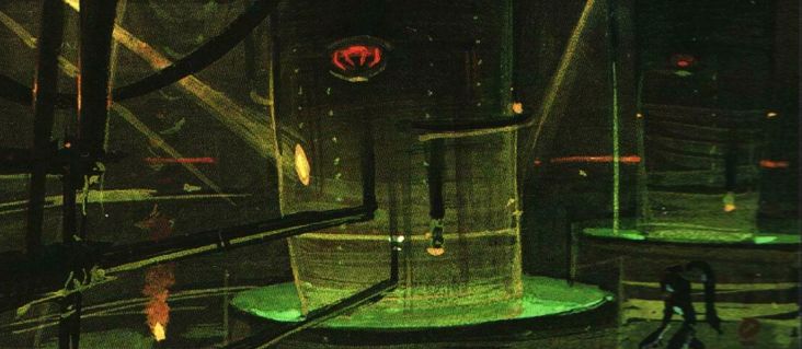 Colored painting of the boiler room. Colored painting of the boiler room.