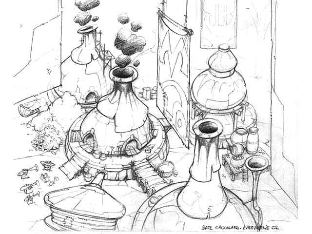 Another drawing of the weapon factory. Another drawing of the weapon factory.