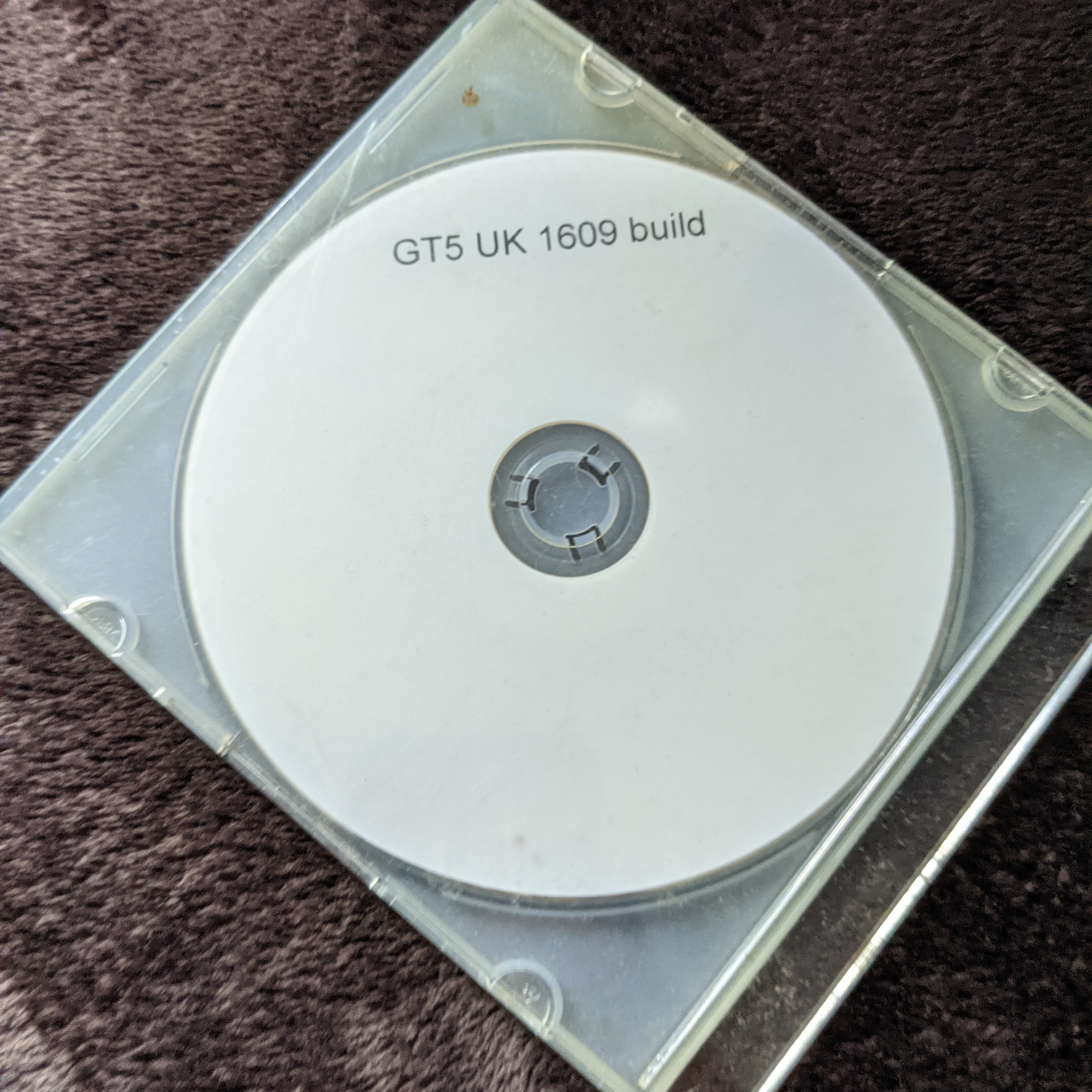 The disc containing the build.