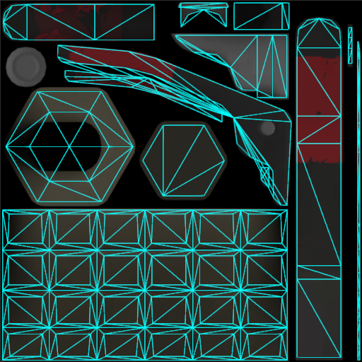 UV chart for the texture.
