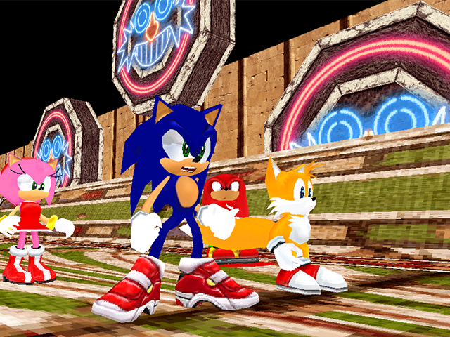 The scene is mostly unchanged from the DC version, with the exception of the updated base models for the characters.
