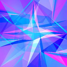 A blue-colored geometric pattern.