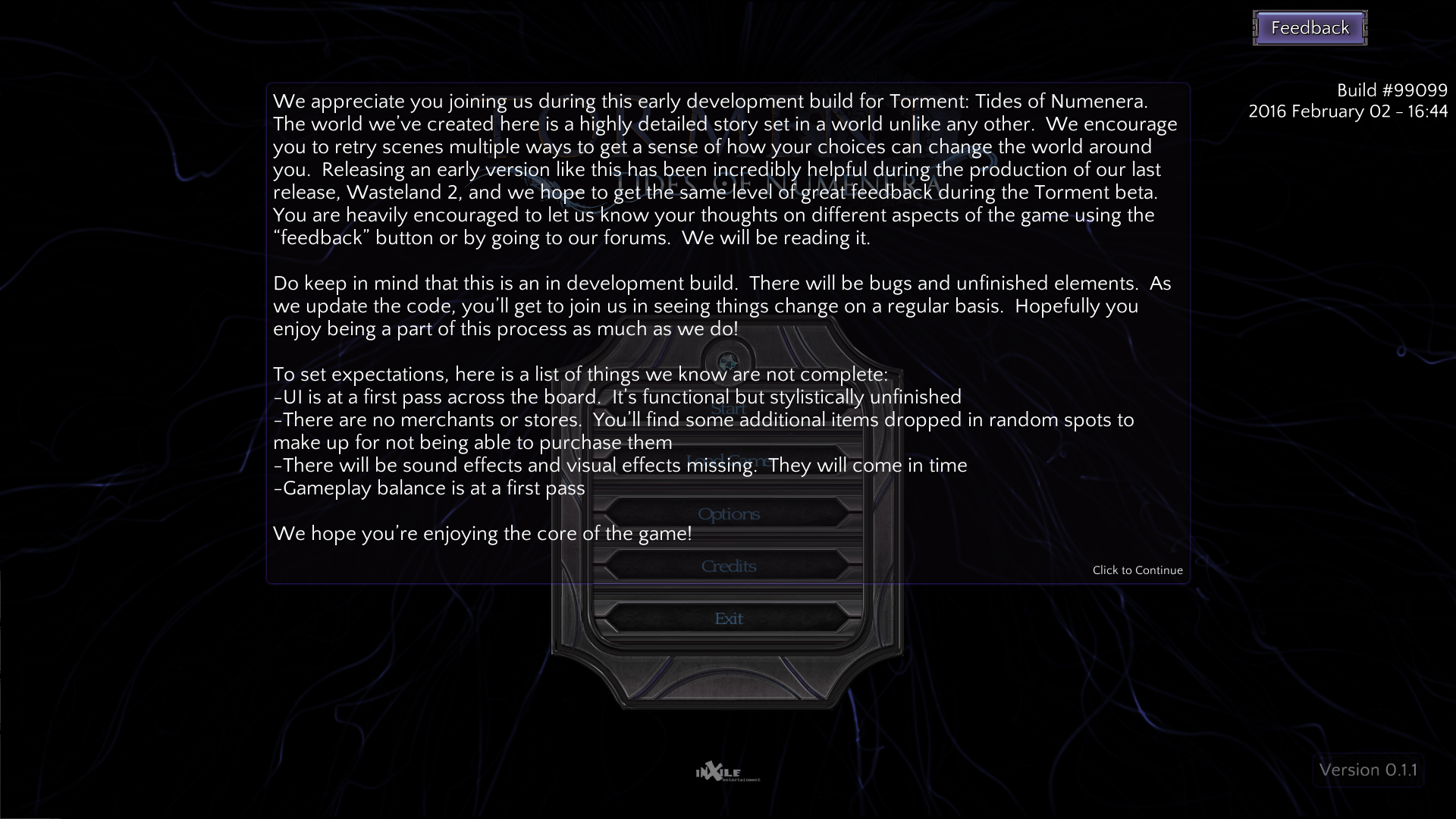 Developer message