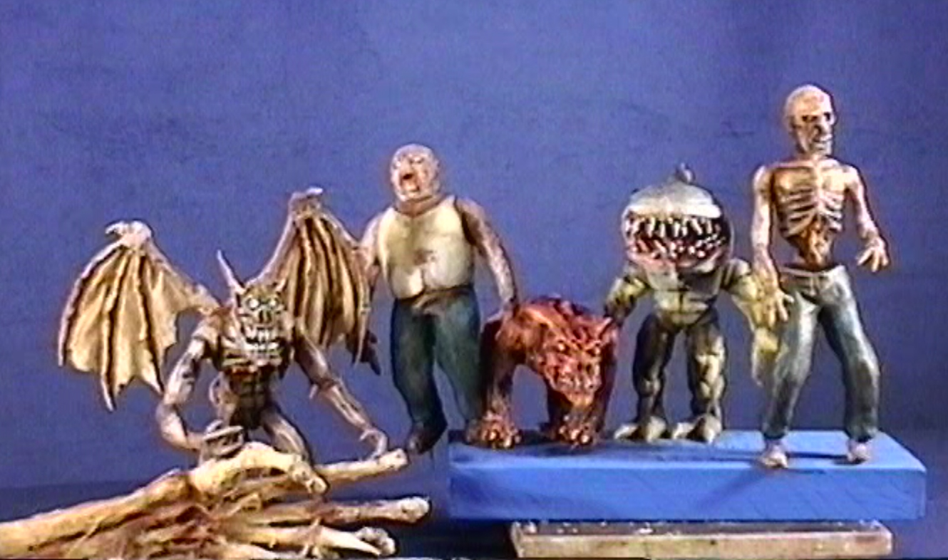 Photo showing off the physical models for enemies, which includes the early zombie.