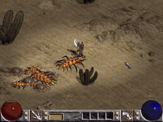 Old interface. Sand Maggot graphics appear flatter.