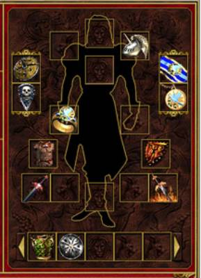 Artifacts by April Lee. I think I worked on almost all the items and artifacts, to some degree. These are some, placed in a mock-up interface, which I believe I designed, modeled and textured. Many of the other Items were passed from artist to artist, a practice that became prevalent for this game. I also worked on Adventure Objects and Combat Obstacles.
