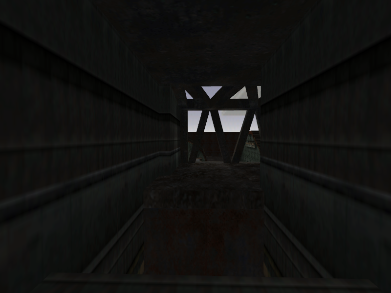 Area above the damaged grate room. Area above the damaged grate room.