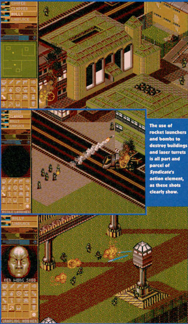 Screenshots illustrating how the UI could show multiple things in its middle window. It seems it could show at least the radar, and a portrait of what was presumably a mission's target