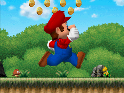 From one of the first early screenshots. Note the 3D Koopa Troopa at the bottom-right.