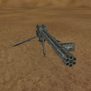 A low Minigun emplacement. A low Minigun emplacement.
