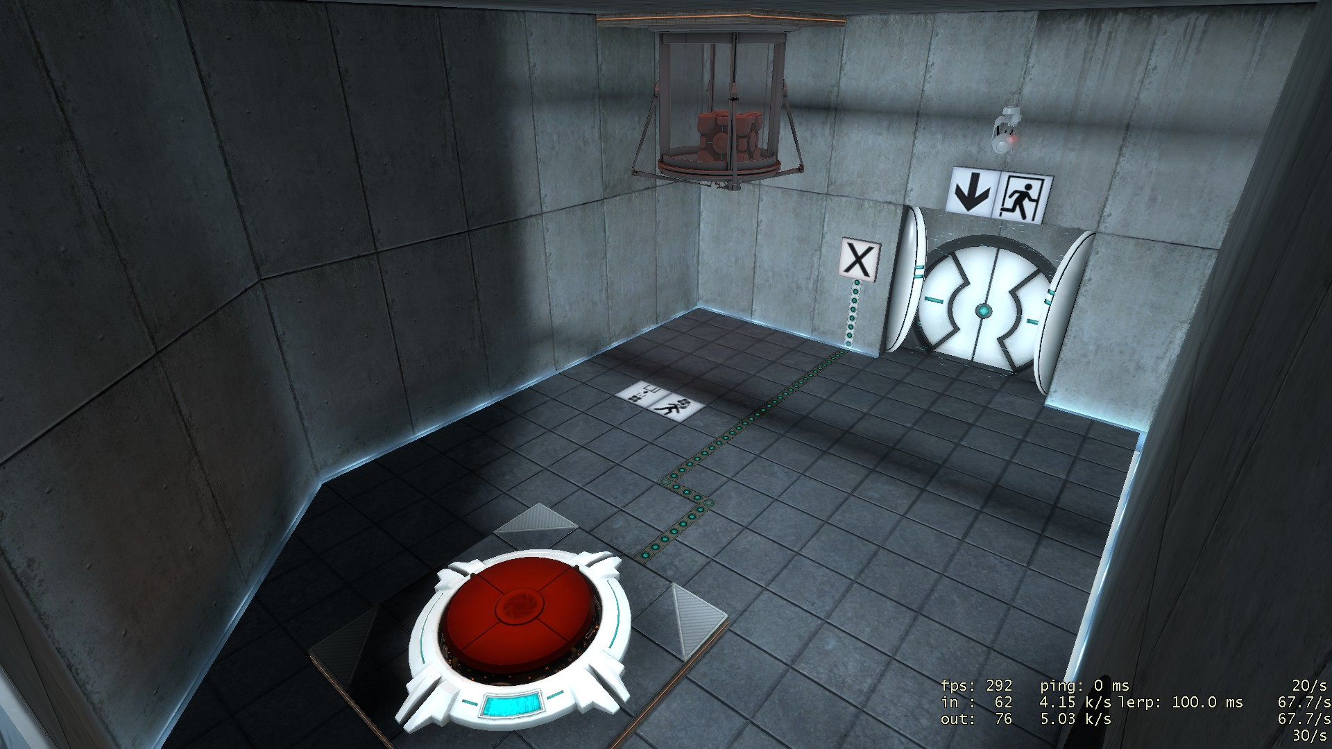 The main test, with the Emancipation Grid on the inside of the chamber. The main test, with the Emancipation Grid on the inside of the chamber.