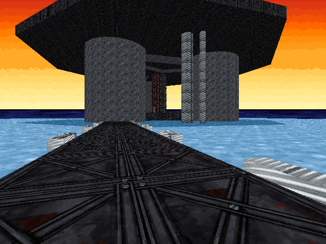 The lower part of the oil rig. The lower part of the oil rig.