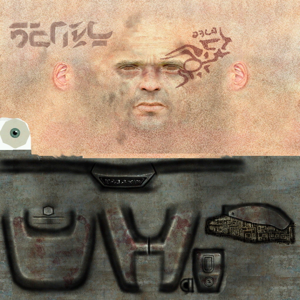 Later 2002 texture for the Human Commando's head.