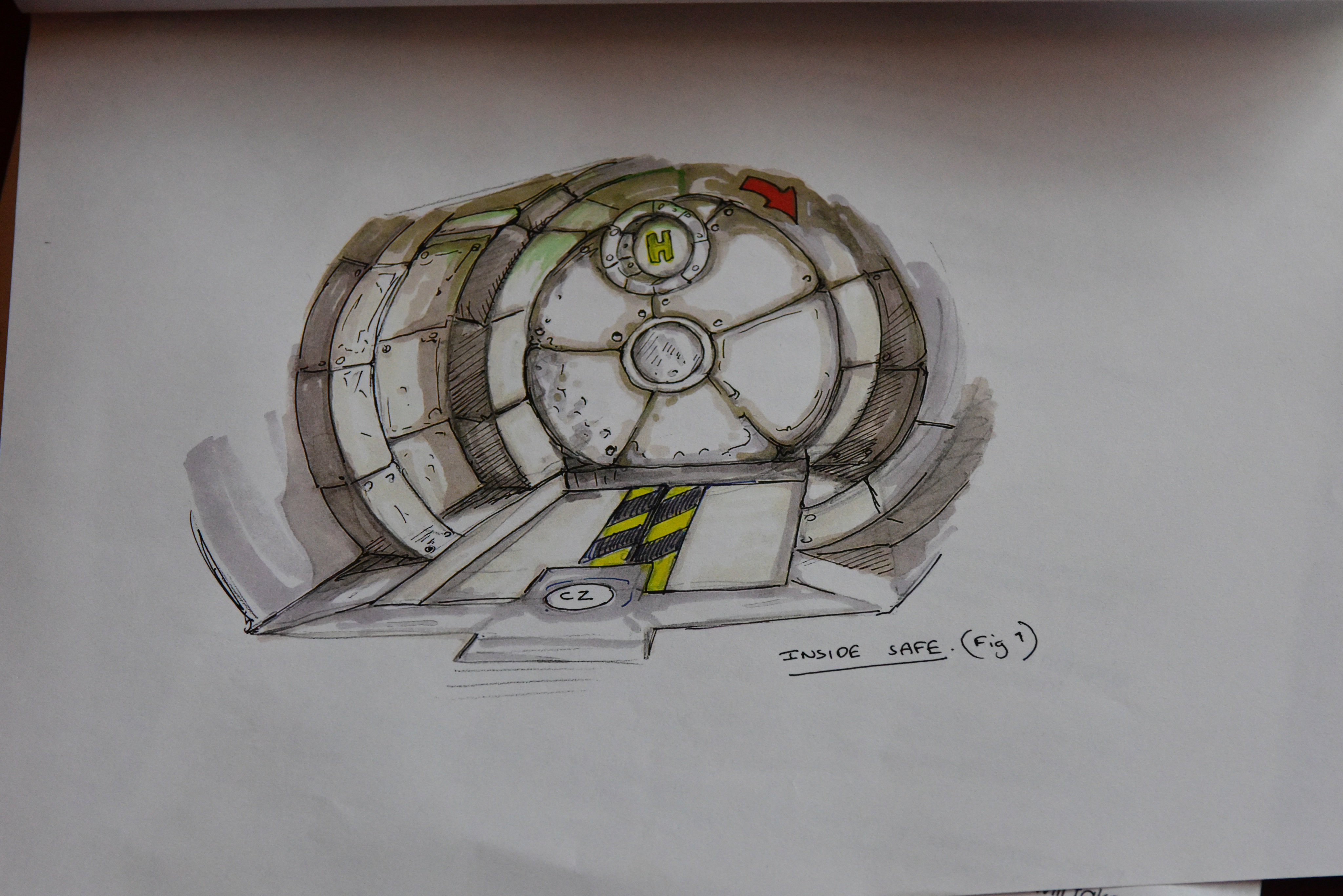 Inside the Safe, similar to the final game where Conker would need to spell "OPEN" to unlock the sliding vault door at his feet. Inside the Safe, similar to the final game where Conker would need to spell "OPEN" to unlock the sliding vault door at his feet.