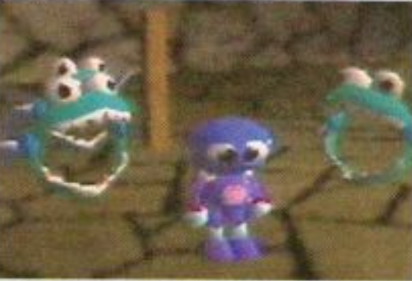 Unseen fish-like enemies and an early Davy model.