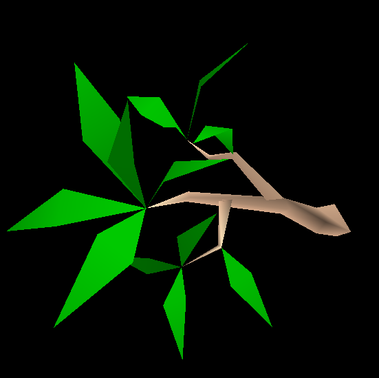 Another tree debris, this time with all of its leaves still on it. Despite this, the stage in this build either doesn't use this piece specifically, or doesn't display its leaves.
