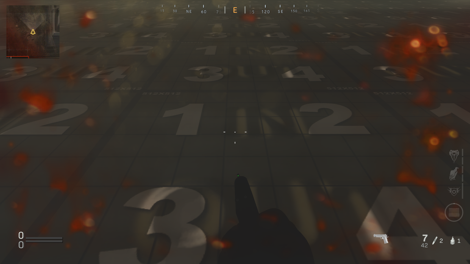 The test texture found under the map on Atlas Superstore