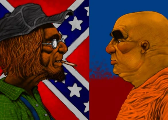 Krishna encounters a Redneck. Krishna encounters a Redneck.