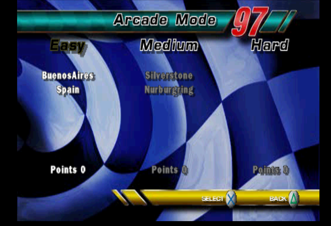 A different looking difficulty select screen.