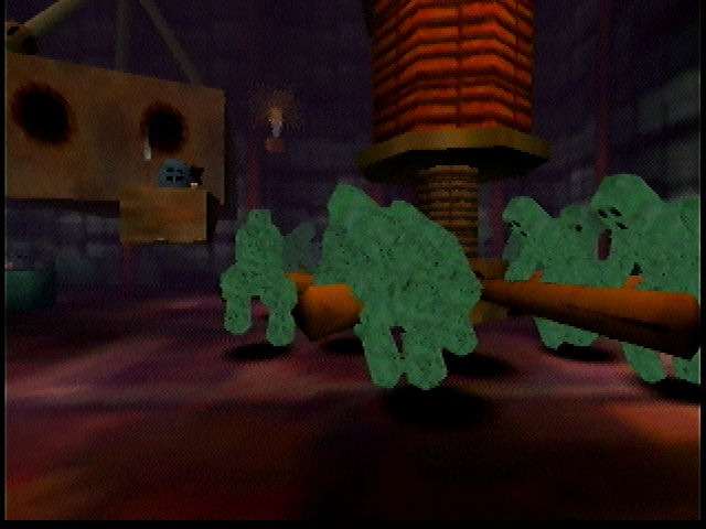 The Pig Warriors enslave the Claymen in their factory. The Pig Warriors enslave the Claymen in their factory.