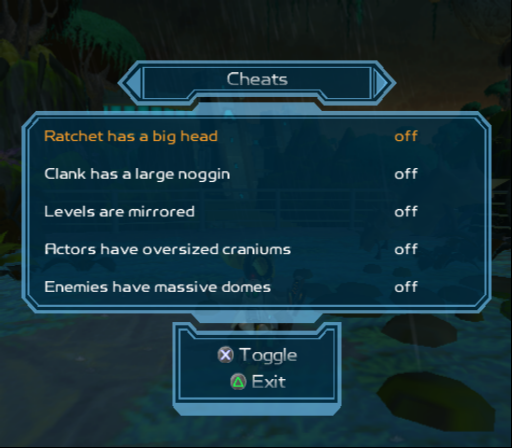 Ratchet2_Sep4Proto_MenuCheats.png