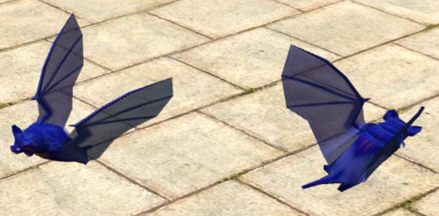 Spectral bat texture applied to the normal bat mesh in the Editor Spectral bat texture applied to the normal bat mesh in the Editor