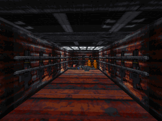 Left hallway in back of armory. Left hallway in back of armory.