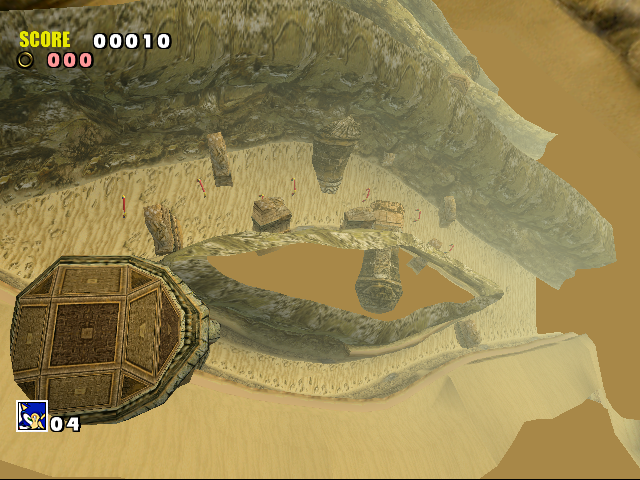 The first fork near Sonic's starting point. The first fork near Sonic's starting point.