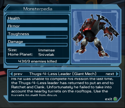 RatchetGCUnusedMonsterpedia3.png