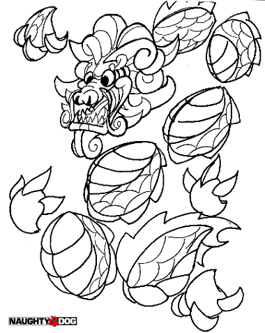 Sketch of the Dragon Kite enemy. Sketch of the Dragon Kite enemy.
