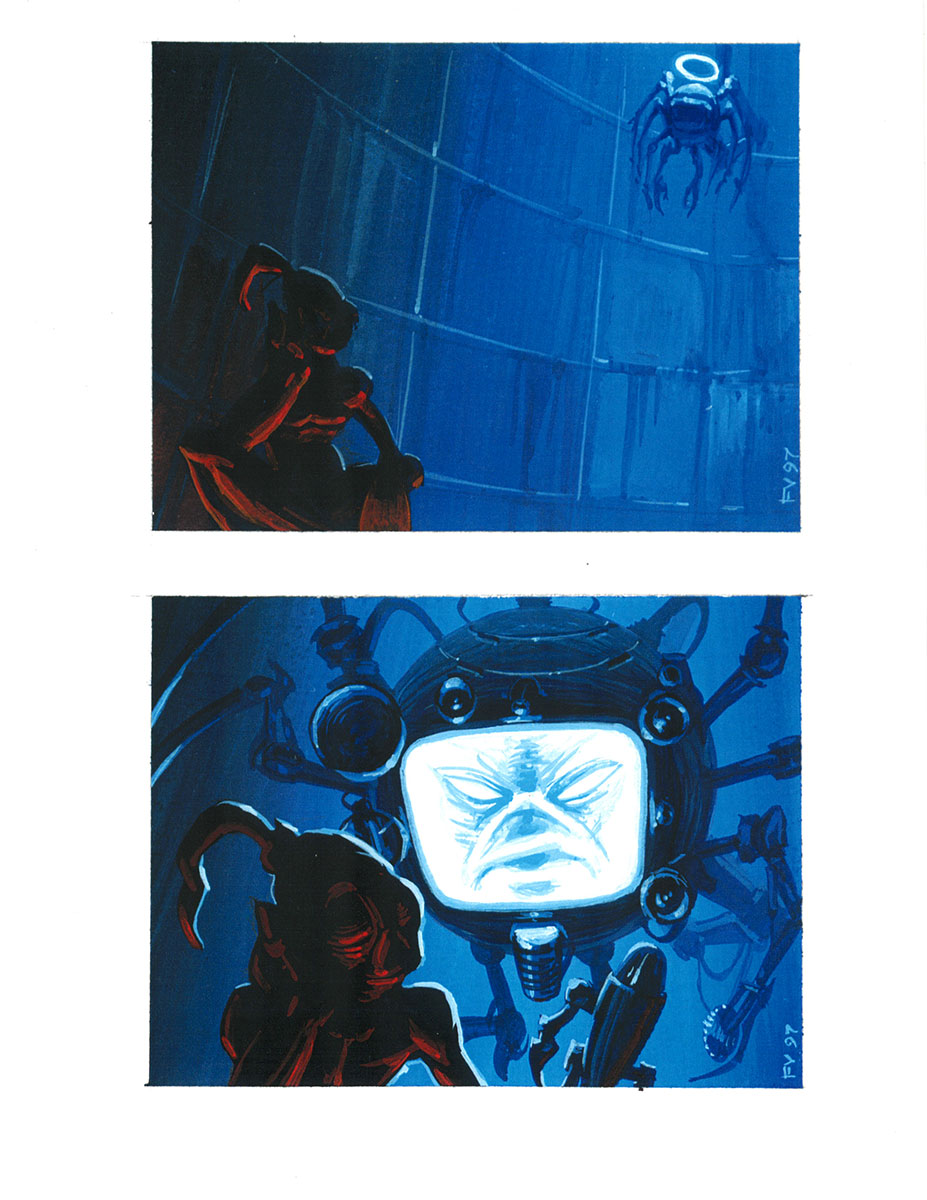 Storyboard for the Guardian Angel FMV.