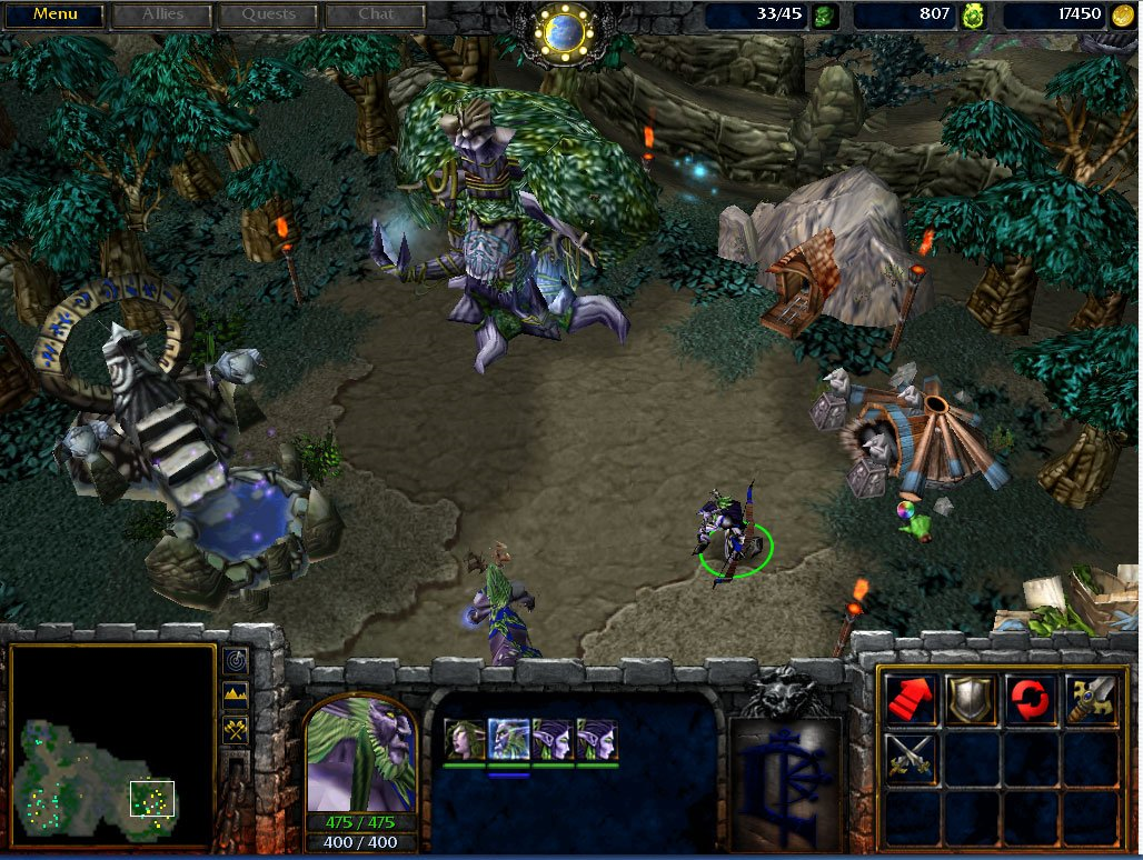 The Keeper of the Grove in a Night Elf base in the Beta. The Keeper of the Grove in a Night Elf base in the Beta.