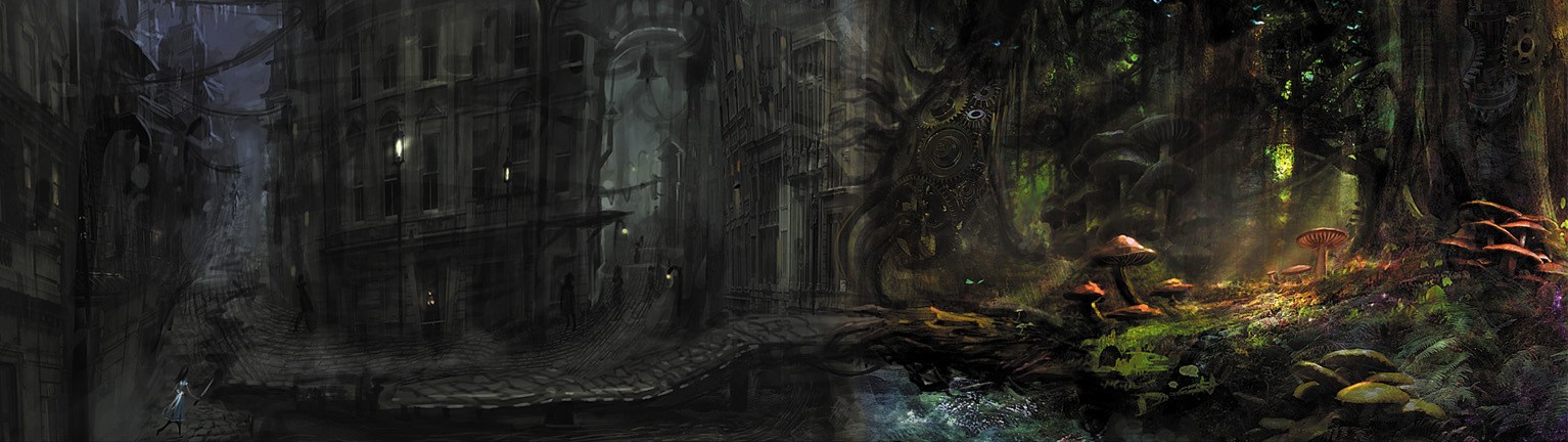 London merging with Wonderland. London merging with Wonderland.